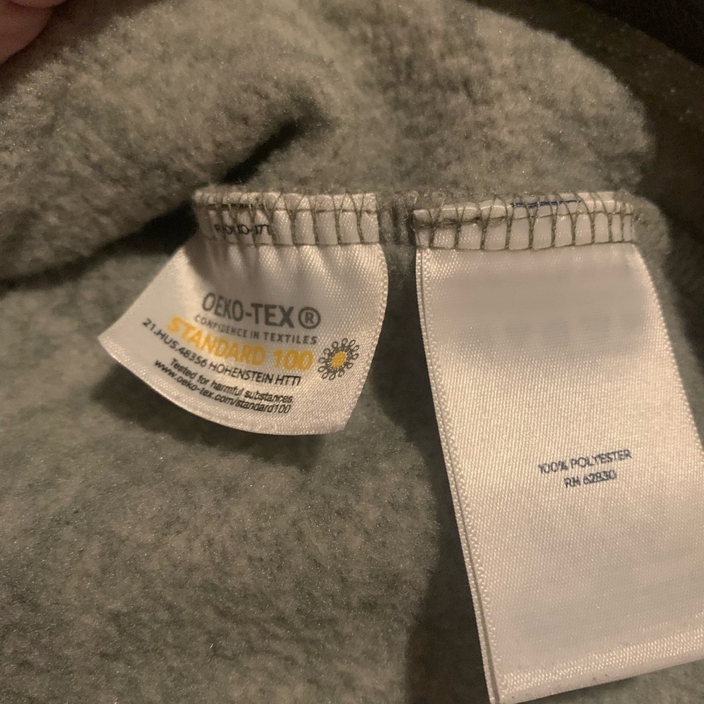 Lands End Small grey funnel neck warm sweater made with OEKO-TEX faux wrap - Picture 6 of 8